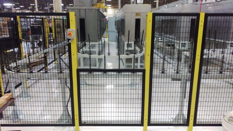 Saf-T-Fence® Machine Guarding enclosure on manufacturing floor 